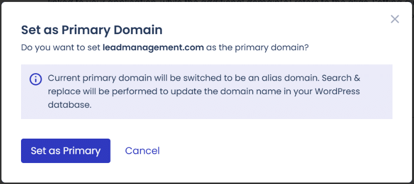 Domain Settings
