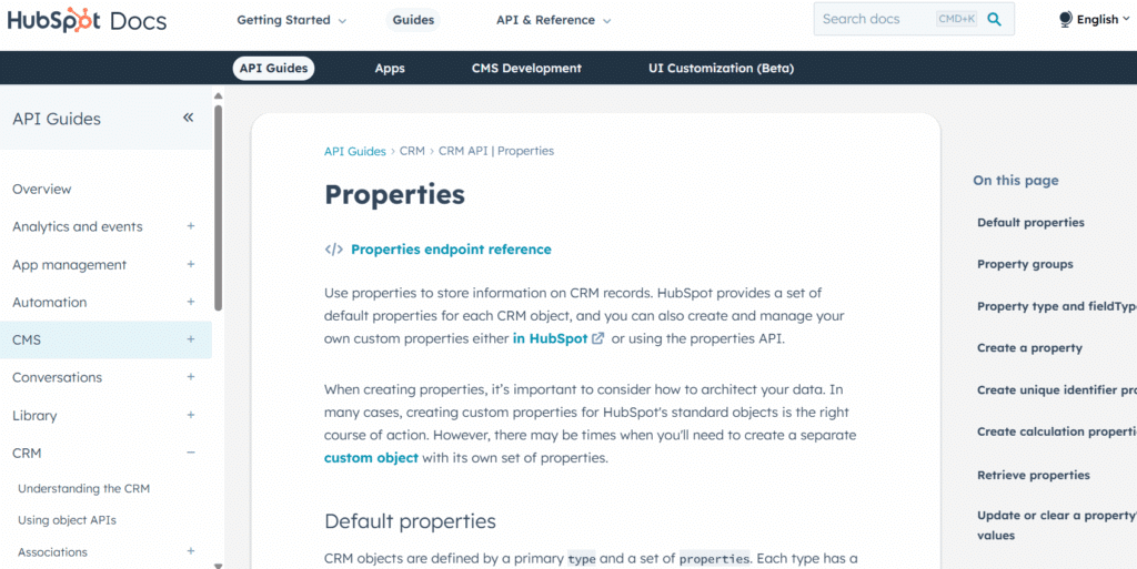 HubSpot with custom properties